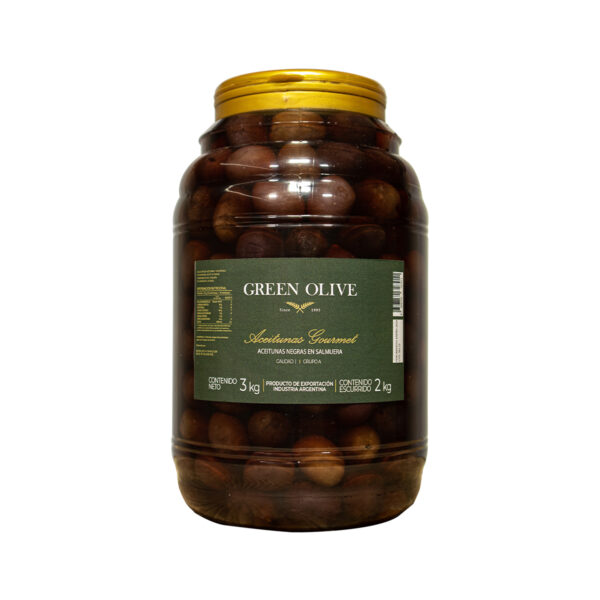 Aceitunas negras nat. condimentadas en aceite tama?o 00 x 2 kg esc.